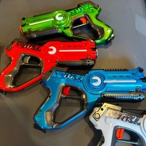 Dynasty Toys Laser set of 4 Blue Gun Blaster